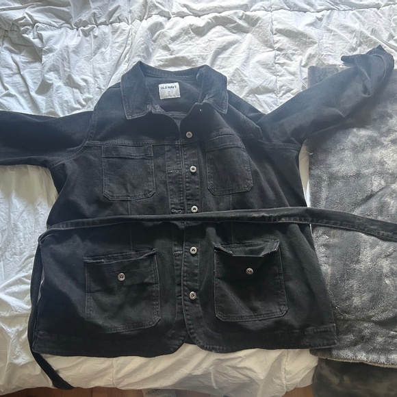 Black Oversized Jean Jacket - Picture 1 of 2